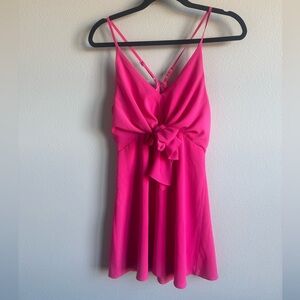 DO+BE Vibrant Pink Dress with Elegant Bow